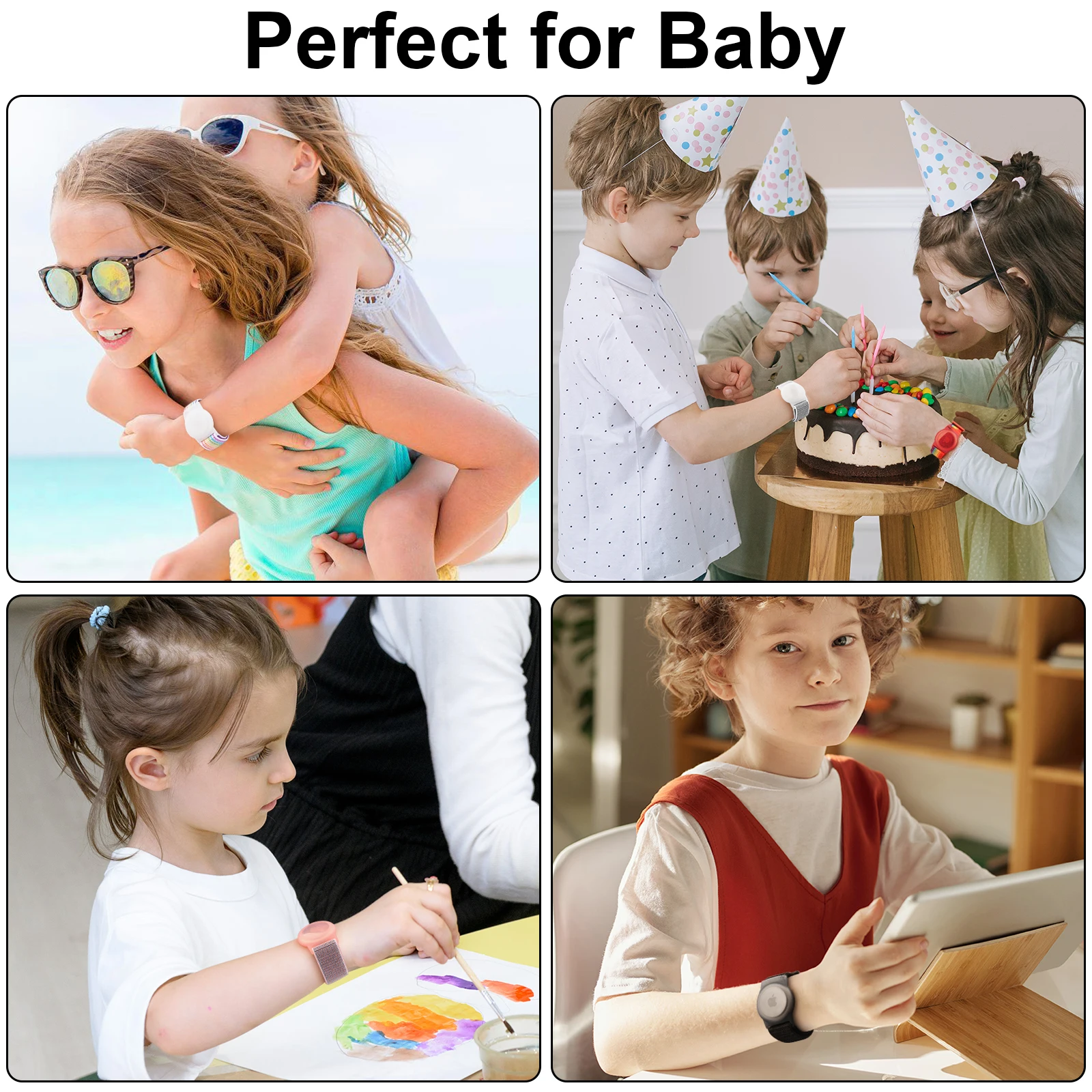 Apple AirTags에 대 한 2 개/몫 나일론 스트랩 팔찌와 Airtag GPS 트래커 홀더에 대 한 어린이 팔찌 안티 스크래치 커버 액세서리