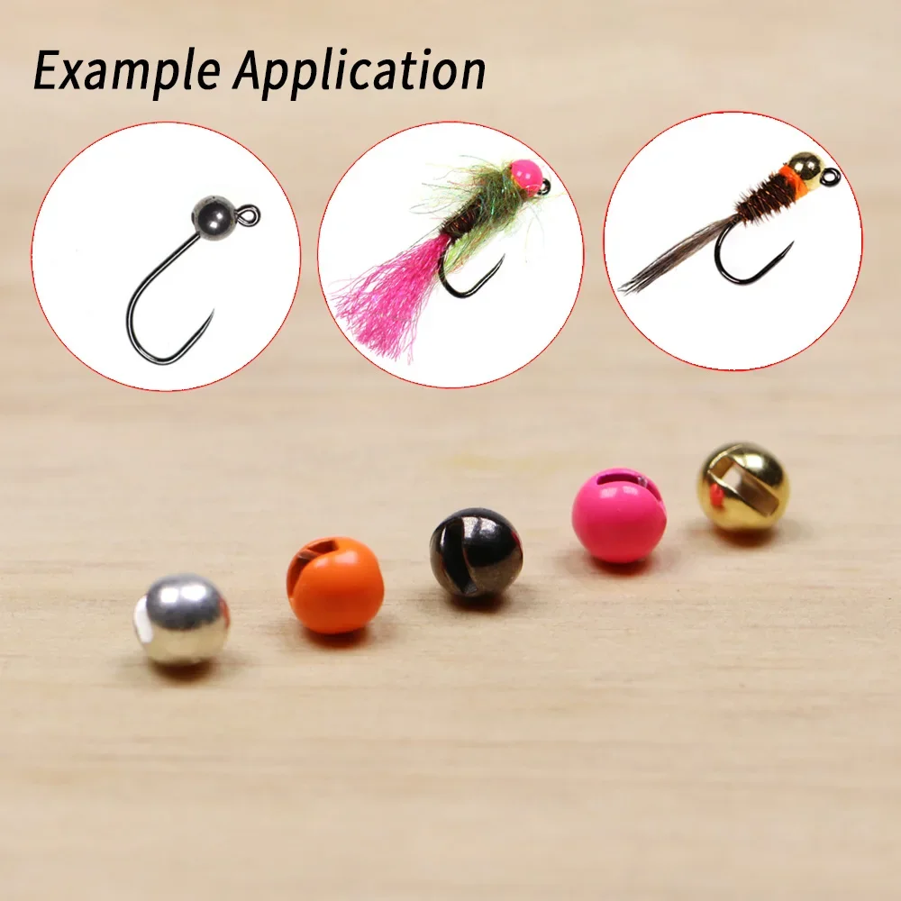 Vampfly 20/40pcs 빠른 싱킹 지그 바늘 잉어 낚시 미끼 액세서리 Beadhead 2.5mm-5.5mm 묶을 수있는 슬롯 지그 비즈