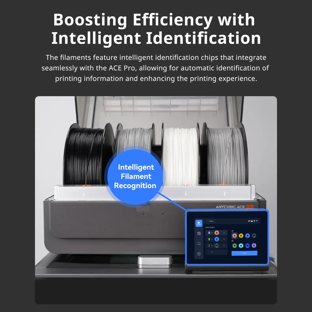 ANYCUBIC 3D 프린터 PLA 여러 가지 빛깔의 필라멘트 1.75mm 1kg/롤 FDM 3D 프린터 Kobra 용 플라스틱 고무 소모품 재료