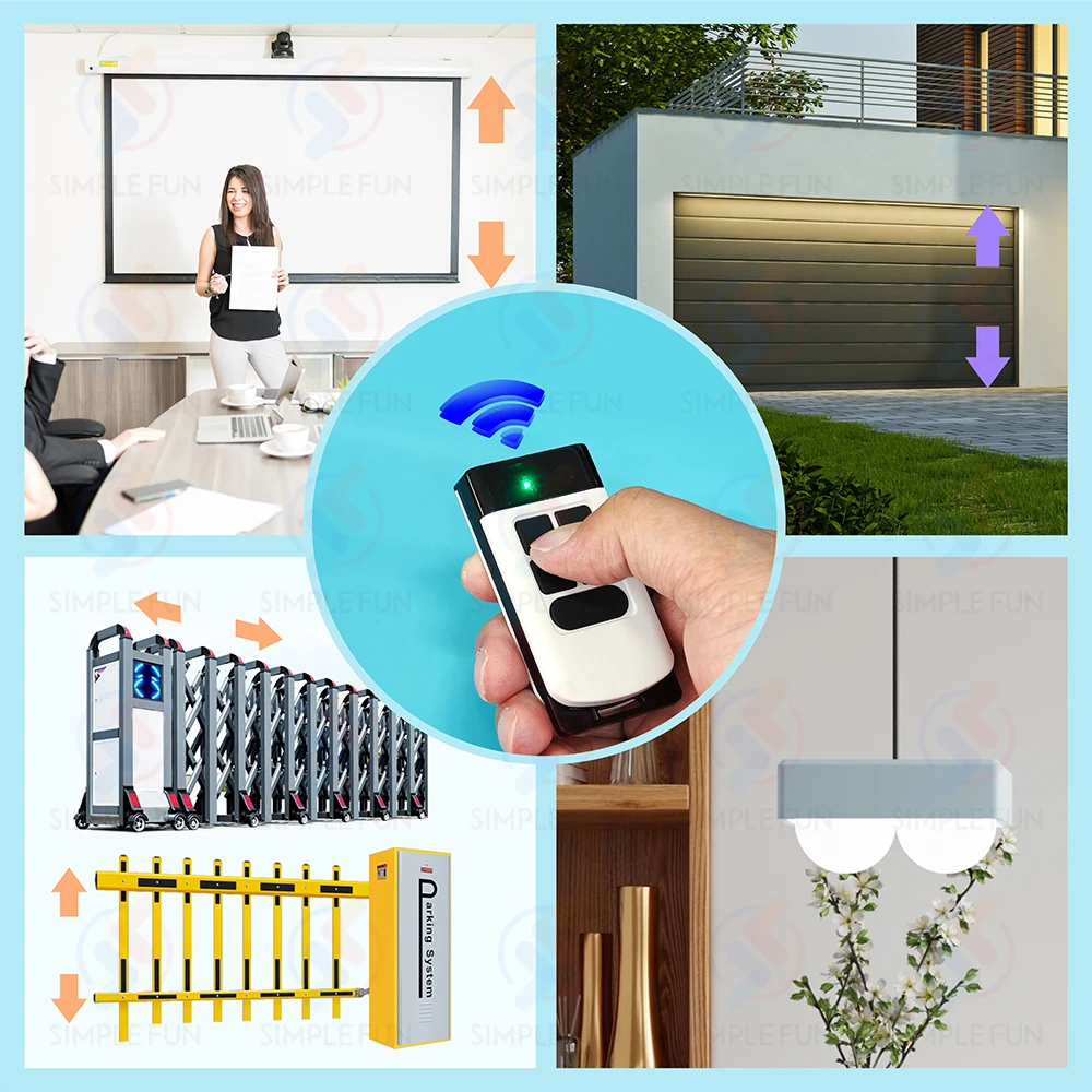 433Mhz 330Mhz 868Mhz 복사 원격 제어 12 채널 Nice Came Doorhan 300~915Mhz 복사기 차고 문 오프너 복제 송신기