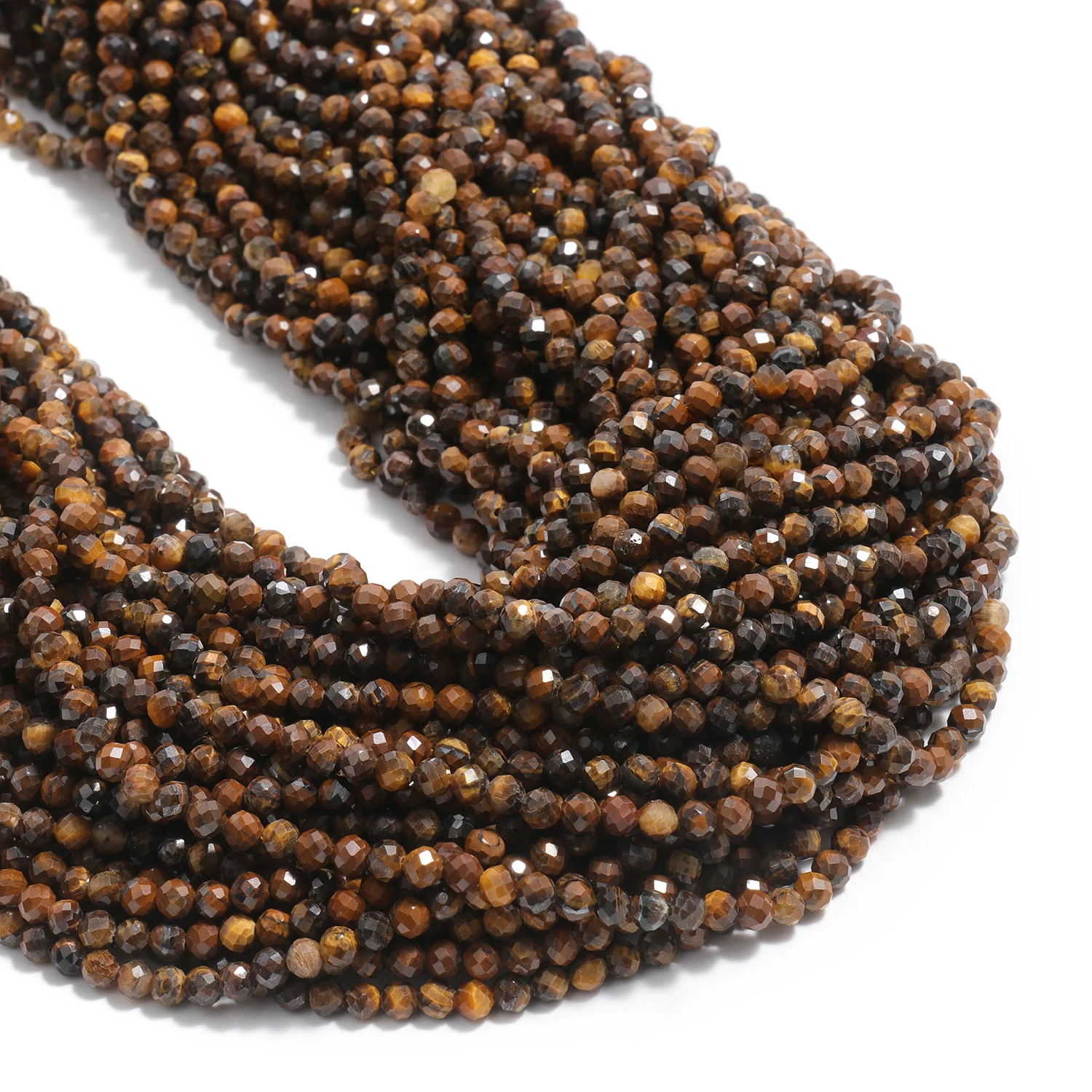 2 3 4mm면 처리 된 작은 구슬 천연 아쿠아 마린 청금석 전기석 자수정 스톤 비즈 쥬얼리 만들기 Diy 액세서리