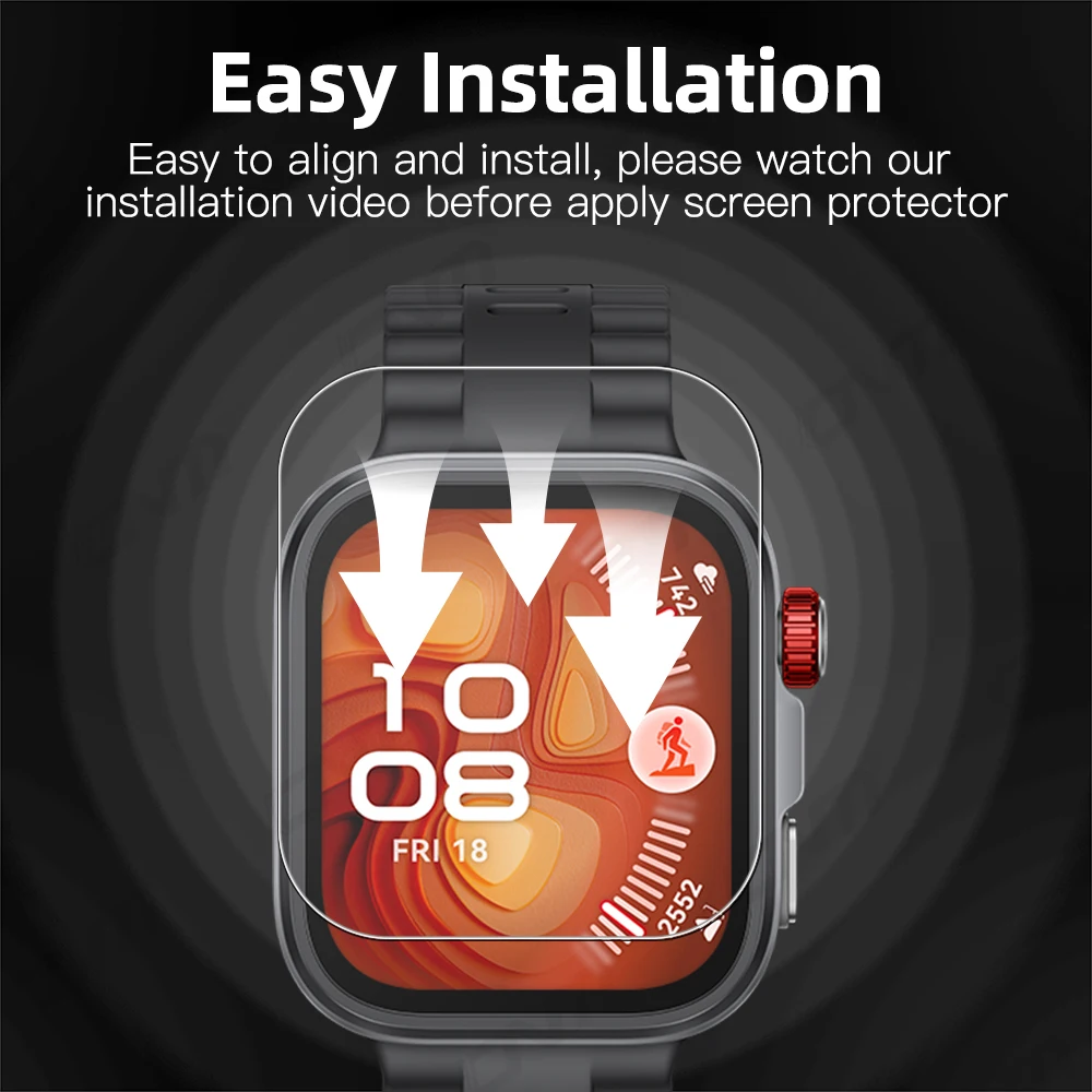 Huawei Watch Fit 4 Pro용 9H 강화 유리, 프리미엄 화면 보호기 내구성이 뛰어난 HD 투명 긁힘 방지 보호 필름 액세서리