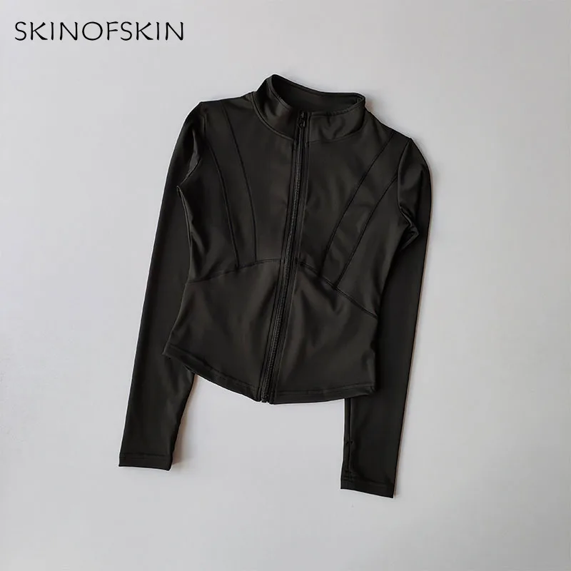 새로운 요가 코트 여성 전문 속도 건조 스포츠 러닝 및 사이클링 코트 티셔츠 의류 긴 소매 피트니스 탑 슈트