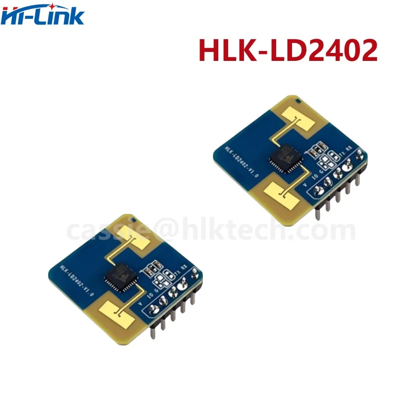 Hi-Link HLK-LD2402 24G 정적 인체 존재 감지, 7m AIoT 밀리미터파 센서 레이더 모듈, GPIO 및 UART 인터페이스