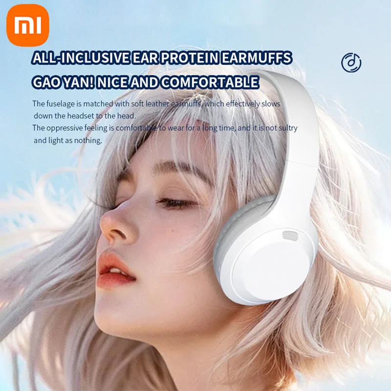 Xiaomi 5W 무선 헤드폰 Bluetooth5.3 이어폰 접이식 이어 버드 40mm 드라이버 게임 음악 오버 이어 스테레오 헤드셋 (마이크 포함)