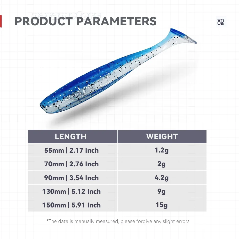 바주카포 쉐드 웜 낚시 소프트 루어 빅 실리콘 90 100mm 미끼 T 테일 Easy Shiner Wobbler Swimbait Pesca Trout Pike Bass Winter