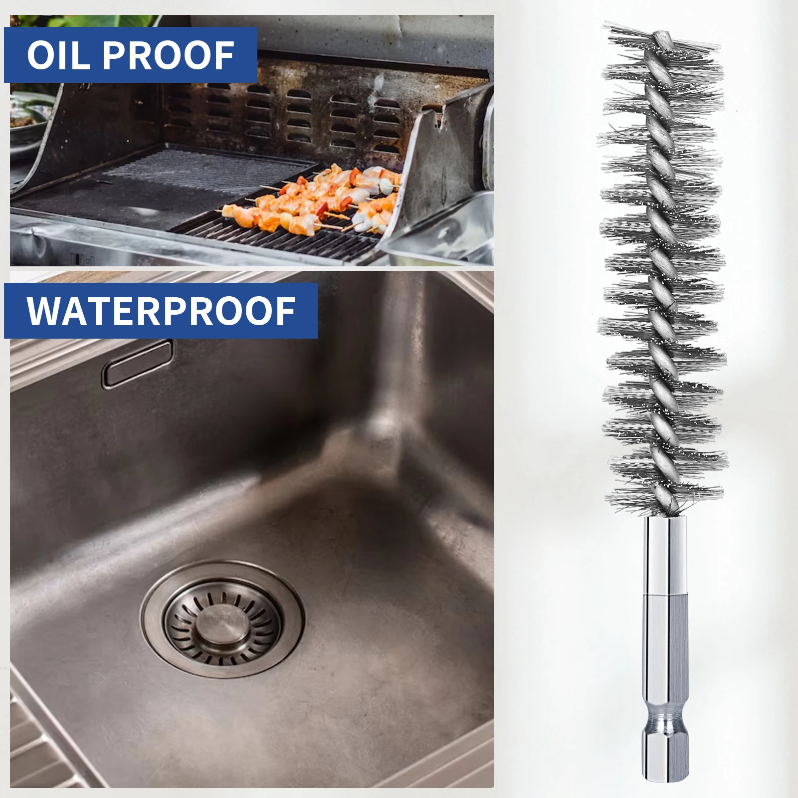 1PC 와이어 튜브 기계 청소 브러시 페인트 리무버 녹 청소기 금속 손잡이 굴뚝 세척 연마 도구