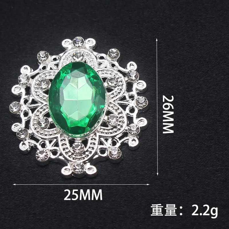 반짝이는 크리스탈 라인석 브로치 액세서리, DIY 청첩장 카드, 와인 유리 선물 상자, 창의적인 장식, 25*26mm, 10 개