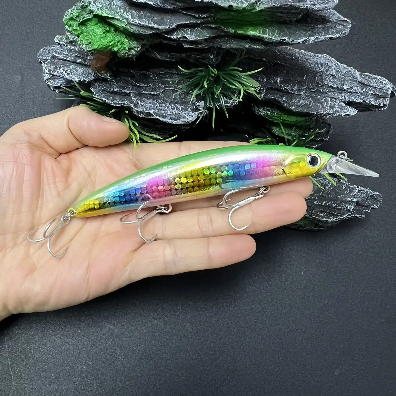 110mm 플로팅 미노우 20g 낚시 미끼 Seabass 하드 플라스틱 미끼 낚시 미끼 바닷물 민물베이스 송어 낚시 미끼