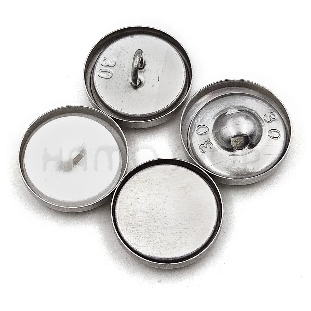 100pcs 세트/많은 # 16-60 DIY 수제 패브릭 버튼 빵 모양 라운드 패브릭 덮여 버튼 천 금속 4 뒷면 커버 버튼
