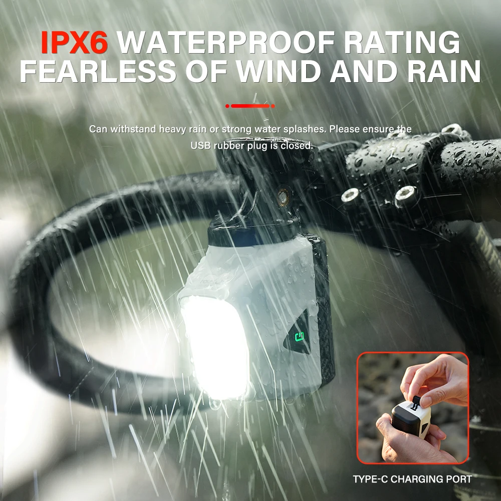 TOWILD DL1200S/DL1700 자전거 라이트 컷오프 라인 포함 Beam1900LM 충전식 자전거 프론트 라이트 보조베터리 Mtb 사이클링 헤드라이트