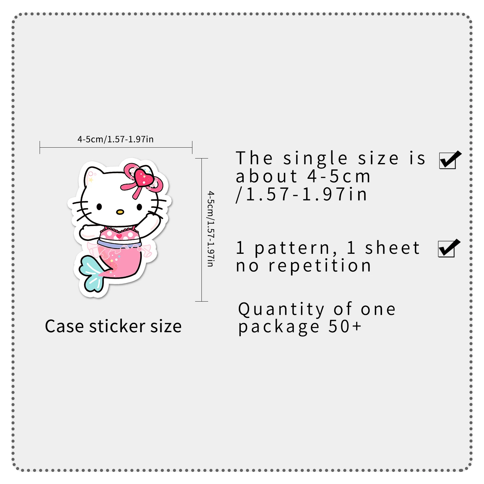 50 조각 MINISO 재미 있은 귀여운 Sanrio 가족 Cinnamoroll 멜로디 Hellokitty 혼합 스티커 DIY For Phones 노트북 자동차 스티커