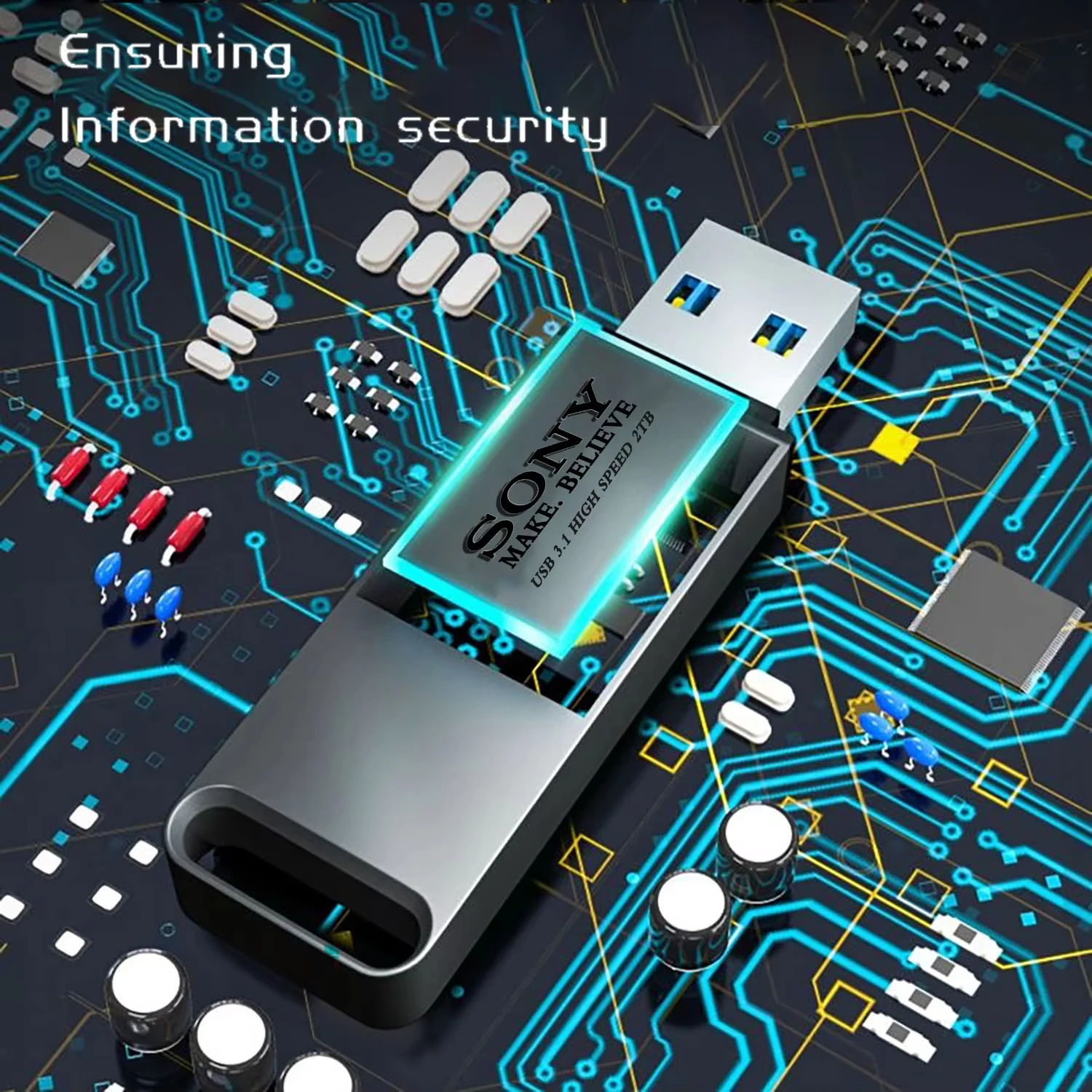 2TB 소니 USB PenDrive 고속 유형 C 플래시 드라이브 Xiaomi 전화 용 1TB 금속 Pendrive 512GB 256GB 휴대용 Memoria USB 스틱