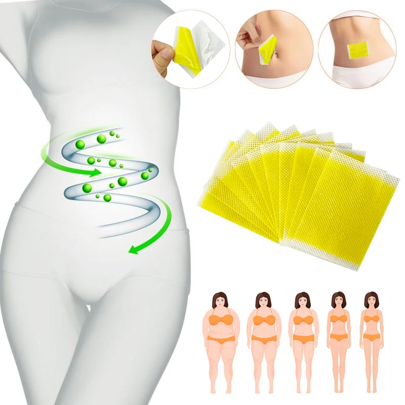 슬리밍 패치 무게추 감량 스티커, 셀룰라이트 제거, 지방 연소 슬리밍 바디 마사지, 쉐이핑 케어 허브 석고 H001, 10 개 = 1 백