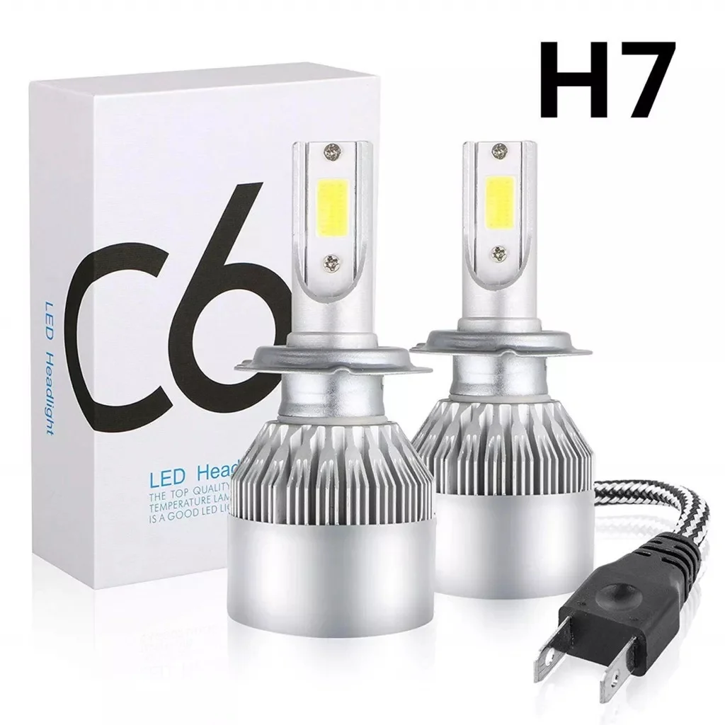 자동차 led 헤드 라이트 2Pcs C6 H4 H7 H11 9005 9006 7600LM 36W LED 자동차 헤드 라이트 Hi/Lo 빔 전구 색상 6000K