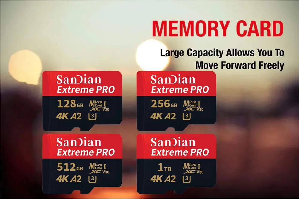 Origina 마이크로 TF SD 카드 128GB 256GB 클래스 10 고속 메모리 카드 U3 4K 512GB TF 플래시 카드 1TB 스마트 폰 카메라 드론 용