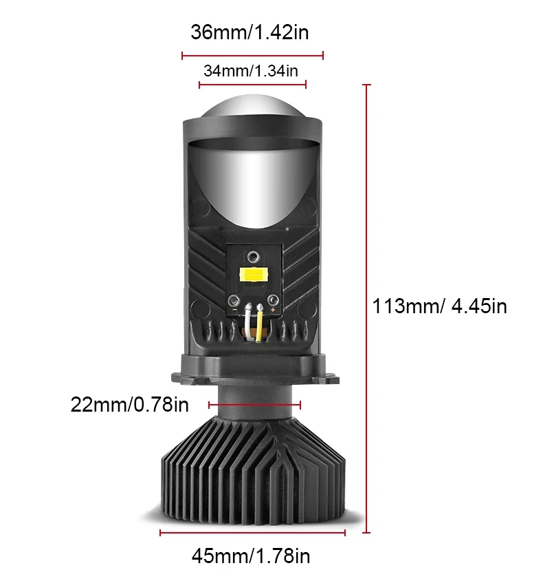 H4 LED 프로젝터 렌즈 헤드 라이트 자동차 LED 헤드 라이트 Canbus 6000K Hi/Lo 빔 전구 터보 팬 22000LM 90W 자동차/오토바이 12V