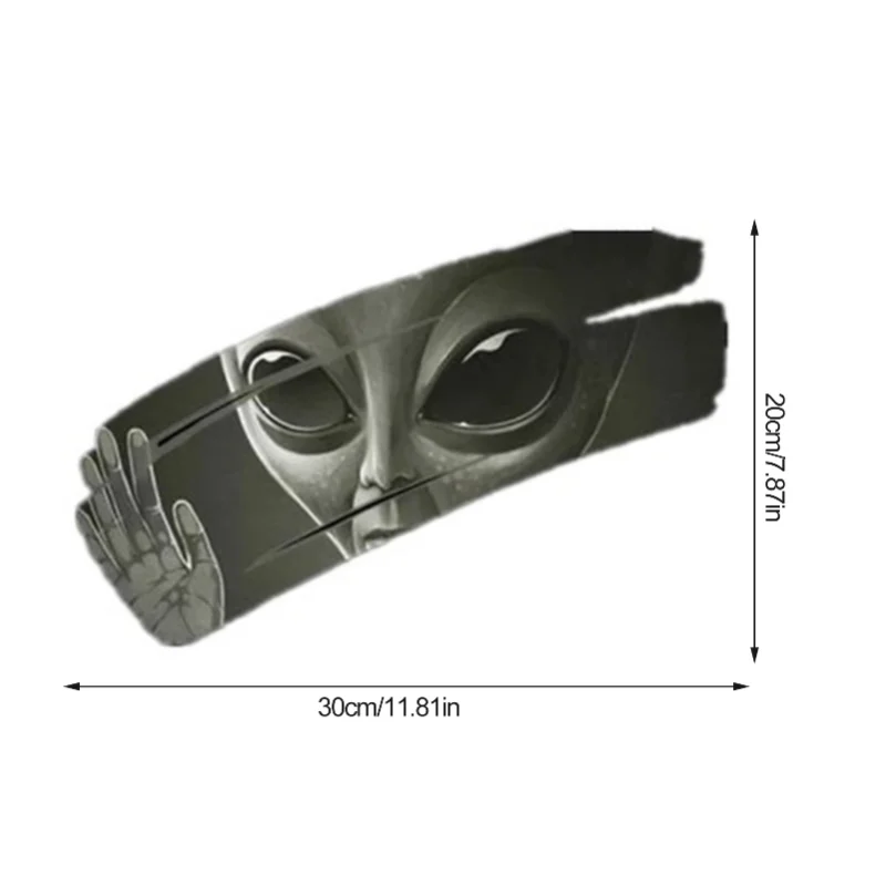 11.8X7.87CM 3D 멋진 외계인 금이 간 자동차 스티커 흠집 및 당김 꽃을 덮는 자체 접착 PVC 비닐 자동차 레이싱 데칼