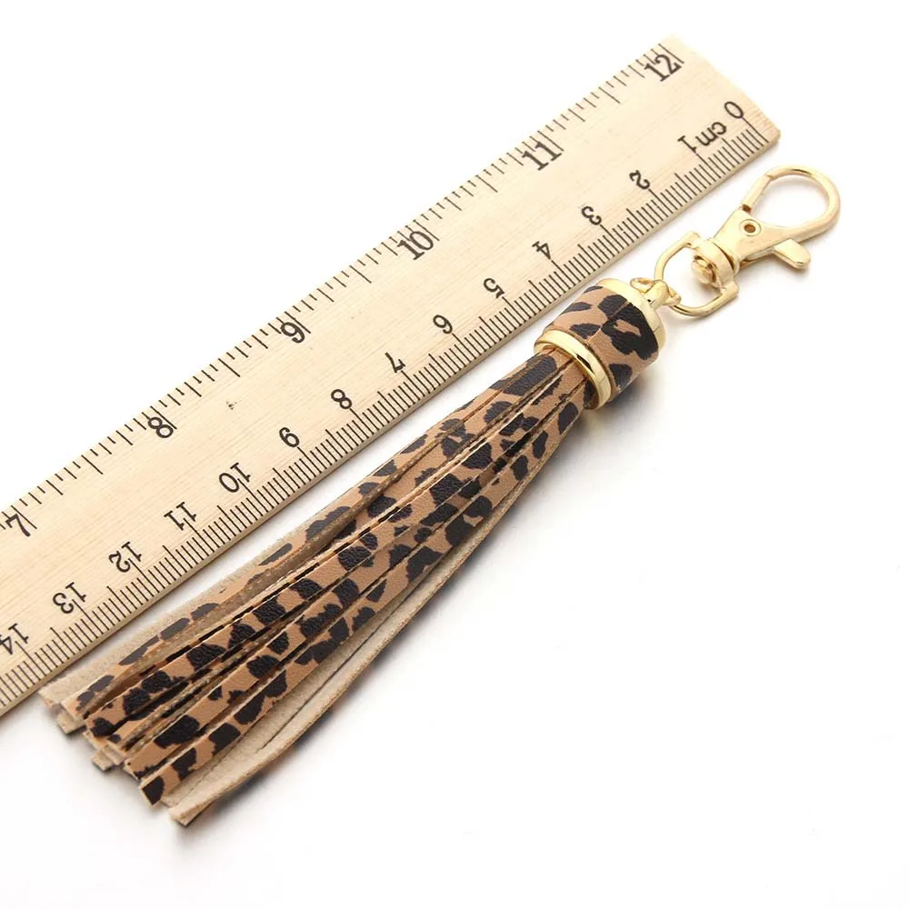 여성을위한 뜨거운 판매 구리 합금 랍스터 버클 가죽 술 펜던트 키 체인 가방 액세서리