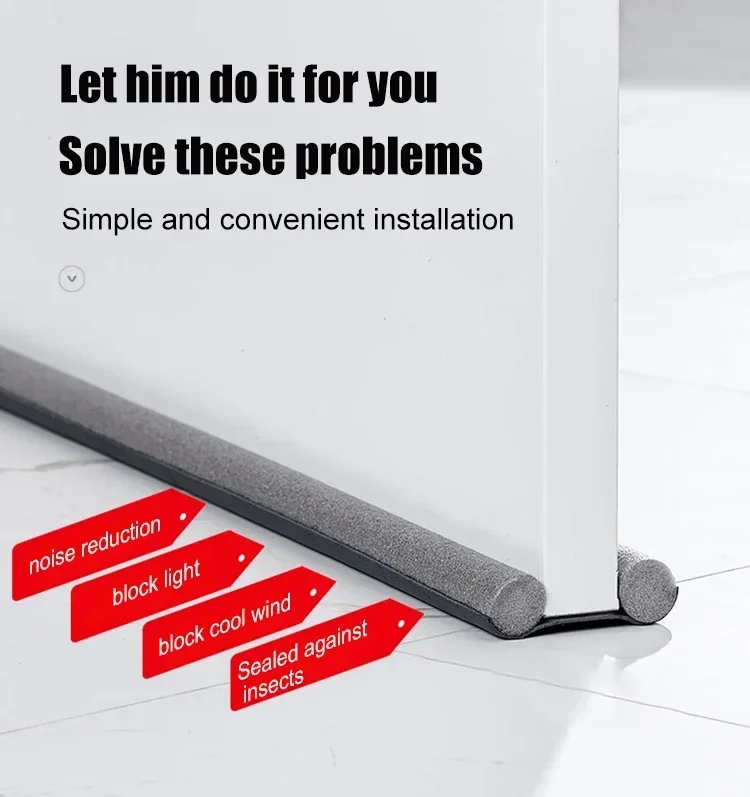 방풍 씰 스트립 드래프트 제외 스토퍼 도어 하단 가드 이중 보호기 도어 스톱 방진 차단기 실러 방음