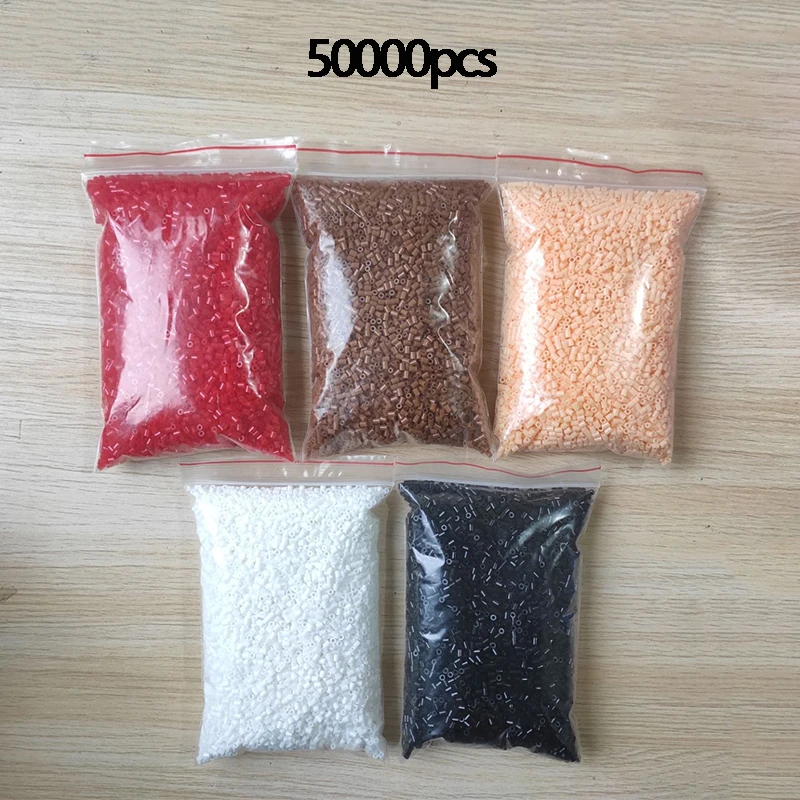 크리 에이 티브 Perler 비즈 24/72 색상 Perler 장난감 키트 2.6mm 하마 비즈 3D 퍼즐 DIY 장난감 키즈 크리 에이 티브 수제 공예 장난감 선물