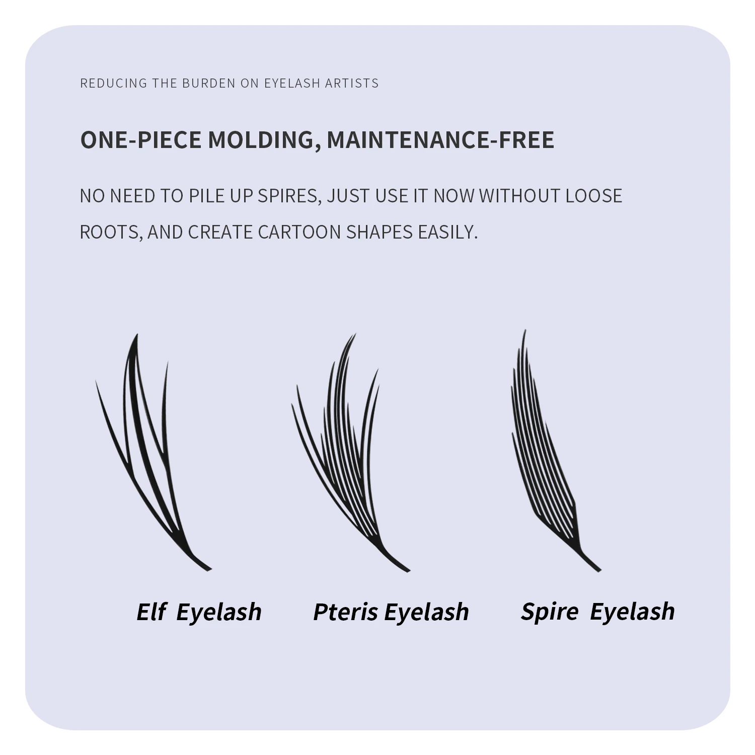 ANNAFRIS Comic Spire 속눈썹 연장 Premade Fans 천연 캐시미어 만화 가짜 속눈썹 자연 부드러운 깃털 모양 Pteris Lash