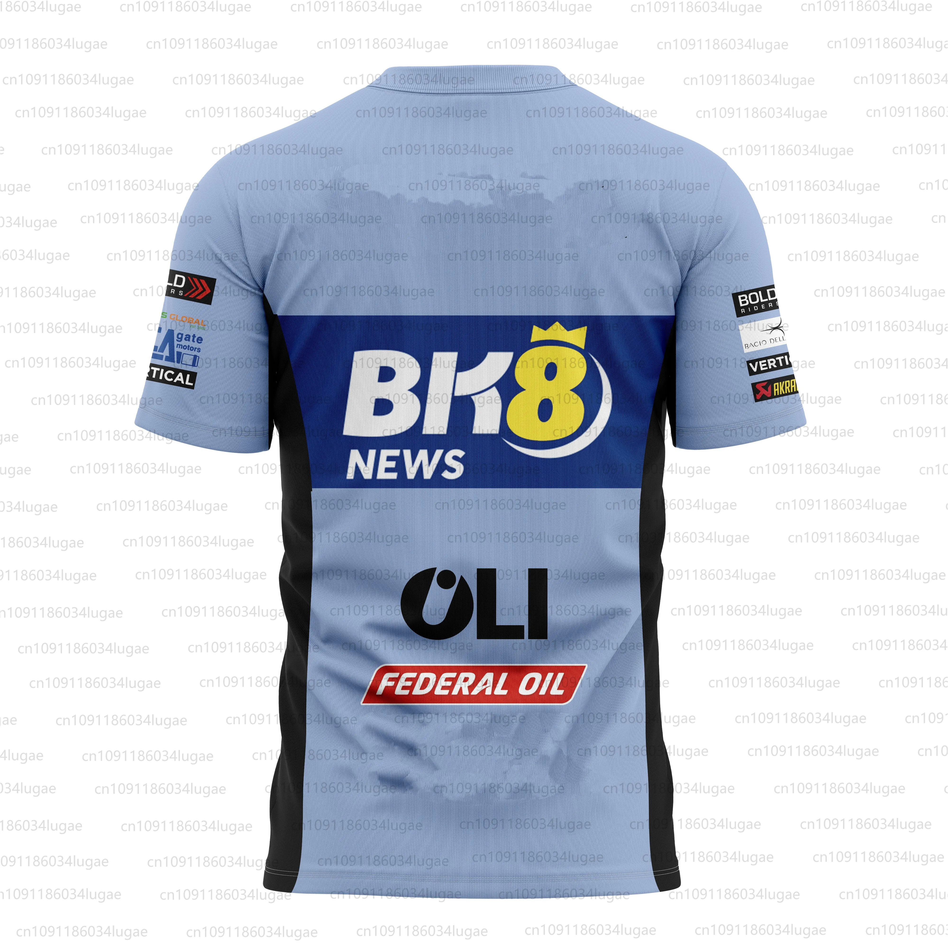 2025 남성용 여성용 한정판 야외 스포츠 Marc Mírquez 경례 디자인 통기성 레저 레트로 레이싱 티셔츠 O 넥 탑