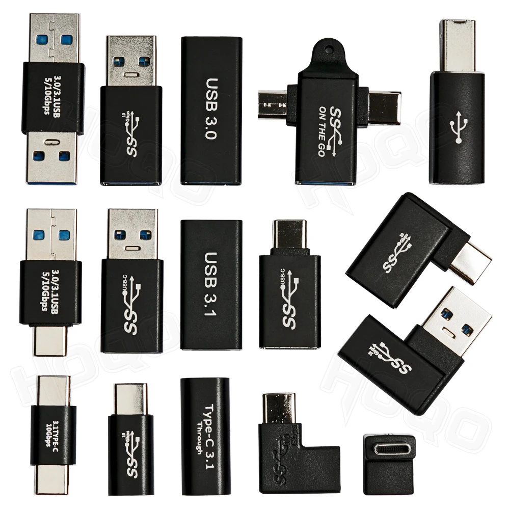 전화 컴퓨터 패드의 경우 USB 3.1 유형 C를 USB A 암 B 수-암 OTG 유형 C를 USB 수 암 어댑터에 연결합니다.