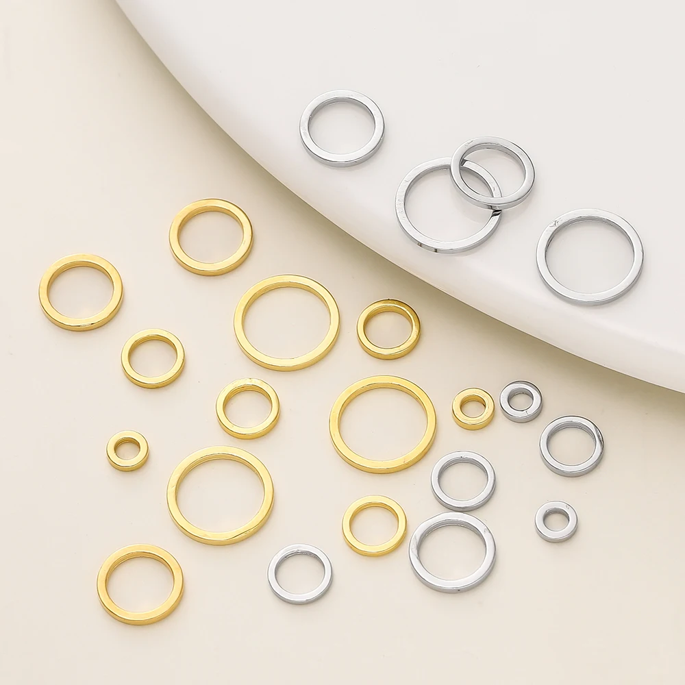 10/20 개/갑 14K/18K 골드 컬러 도금 닫기 점프 링 쥬얼리 목걸이 용 분할 링 커넥터 액세서리 만들기