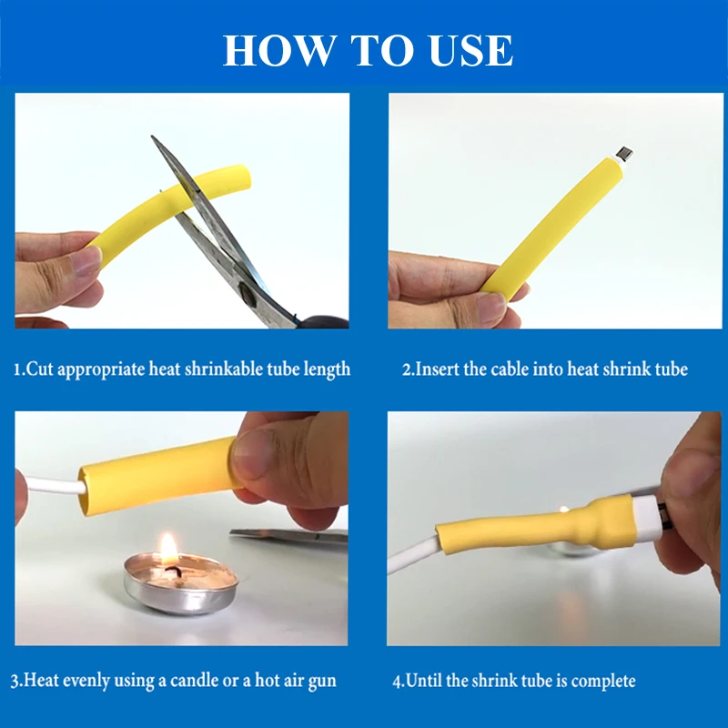 1M/개 투명 3:1 열수축 튜브(이중 벽 접착제 튜브 직경 1.6/2.4/3.2/4.8/6.4/7.9/9.5/12.7/15.4/19.1/25.4/30/39/50)