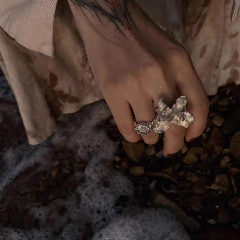 ZHUHE Lris 반지 여성을위한 빈티지 스타일 쥬얼리 액세서리 여자 친구를위한 파티 선물