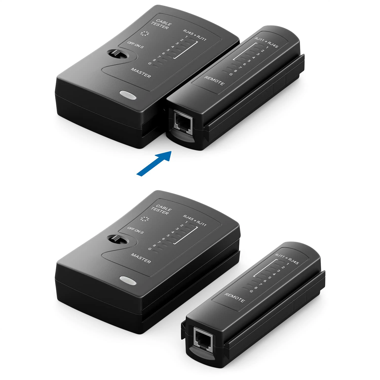 LAN RJ45 Cat5 Cat5e Cat6 Cat6a Cat7 UTP/차폐 케이블 및 RJ11 RJ12용 ZoeRax 네트워크 이더넷 케이블 테스터