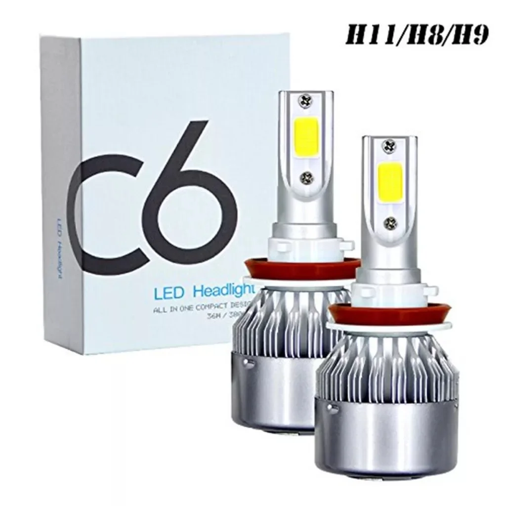 자동차 led 헤드 라이트 2Pcs C6 H4 H7 H11 9005 9006 7600LM 36W LED 자동차 헤드 라이트 Hi/Lo 빔 전구 색상 6000K