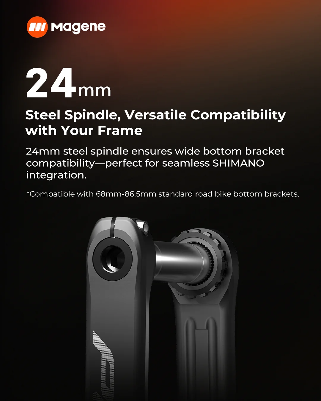 Magene PES 크랭크 P515 파워 미터 4 볼트 110BCD 24mm 케이던스 페달 밸런스 Shimano Sram 용 Ant 스틸 스핀들 크랭크 셋 체인 링