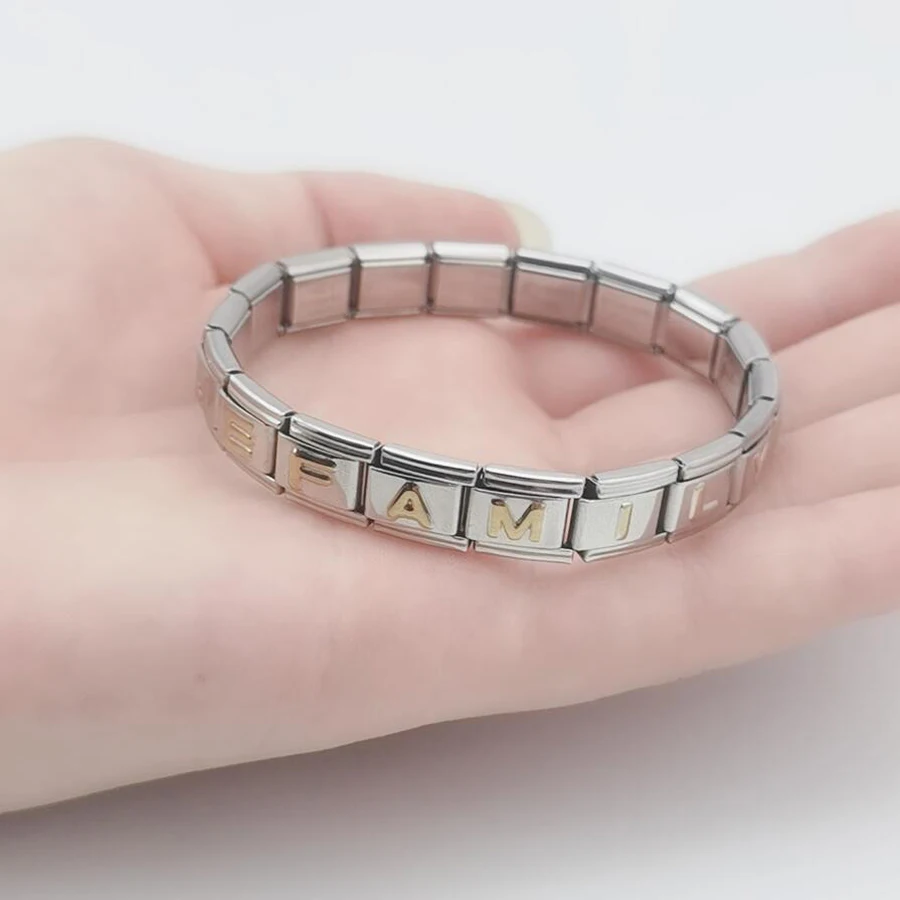 1PC DIY 스테인레스 스틸 이탈리아어 매력 링크 맞는 9mm 팔찌 쥬얼리 액세서리 결과 해골 라인 석 CZ 크로스 하트 만들기