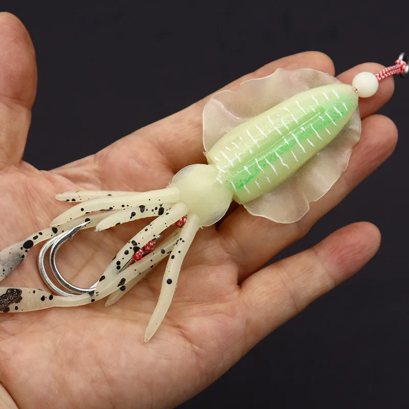 AS 소프트 루어 오징어 스커트 미끼 낚시 루어 문어 보트 바다 낚시 PVC 고무 인공 소프트 미끼 낚시 트롤링 Leurre