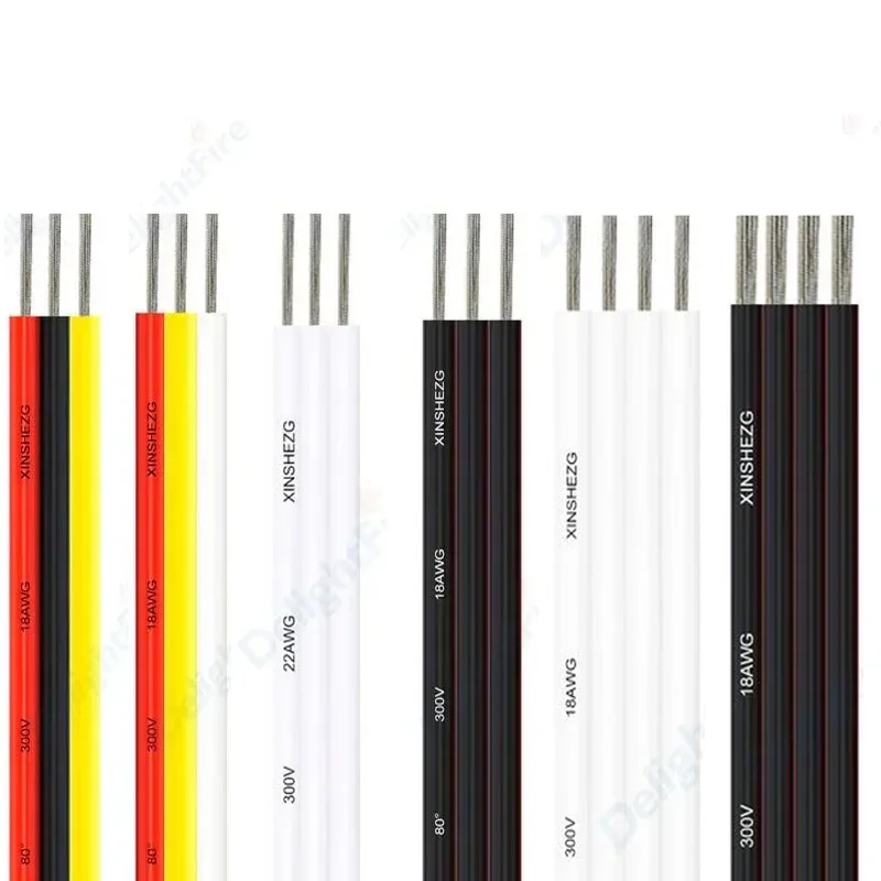 18 20 22 AWG LED 스트립 와이어 2/3/4/5/6pin 5V 12V 연장 전기 케이블 WS2812B 5050 RGB RGBWW LED 조명 자동차 스피커 자동