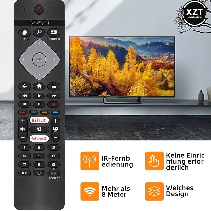 BRC 0884402 /01 필립스 Ambilight 4K 스마트 LED TV용 리모컨 교체 75PUS6754/12 65PUS6754/12 65PUS6704/12 55PUS6754