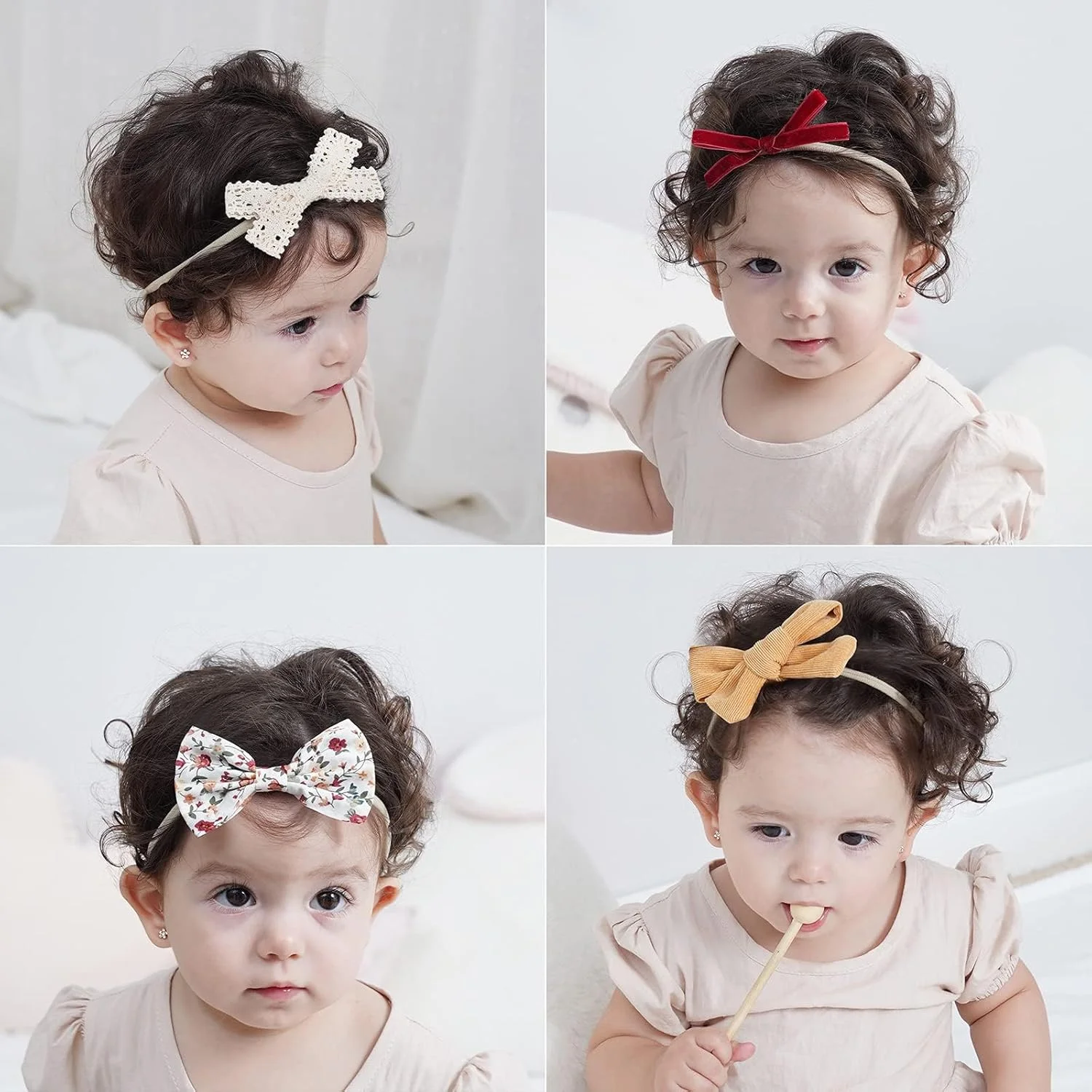 20 개/몫 아기 소녀 DIY 나일론 머리띠 어린이를위한 부드러운 Traceless 신축성있는 머리띠 헤어 밴드 소녀 탄성 헤어 액세서리