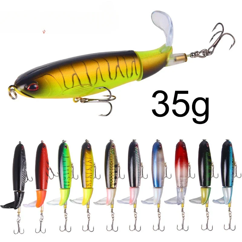 EASYFISH 13g 15g 35g 포퍼 프로펠러 탑워터 낚시 미끼 인공 미끼 하드 크랭크베이트 워블러 회전 테일 낚시 태클