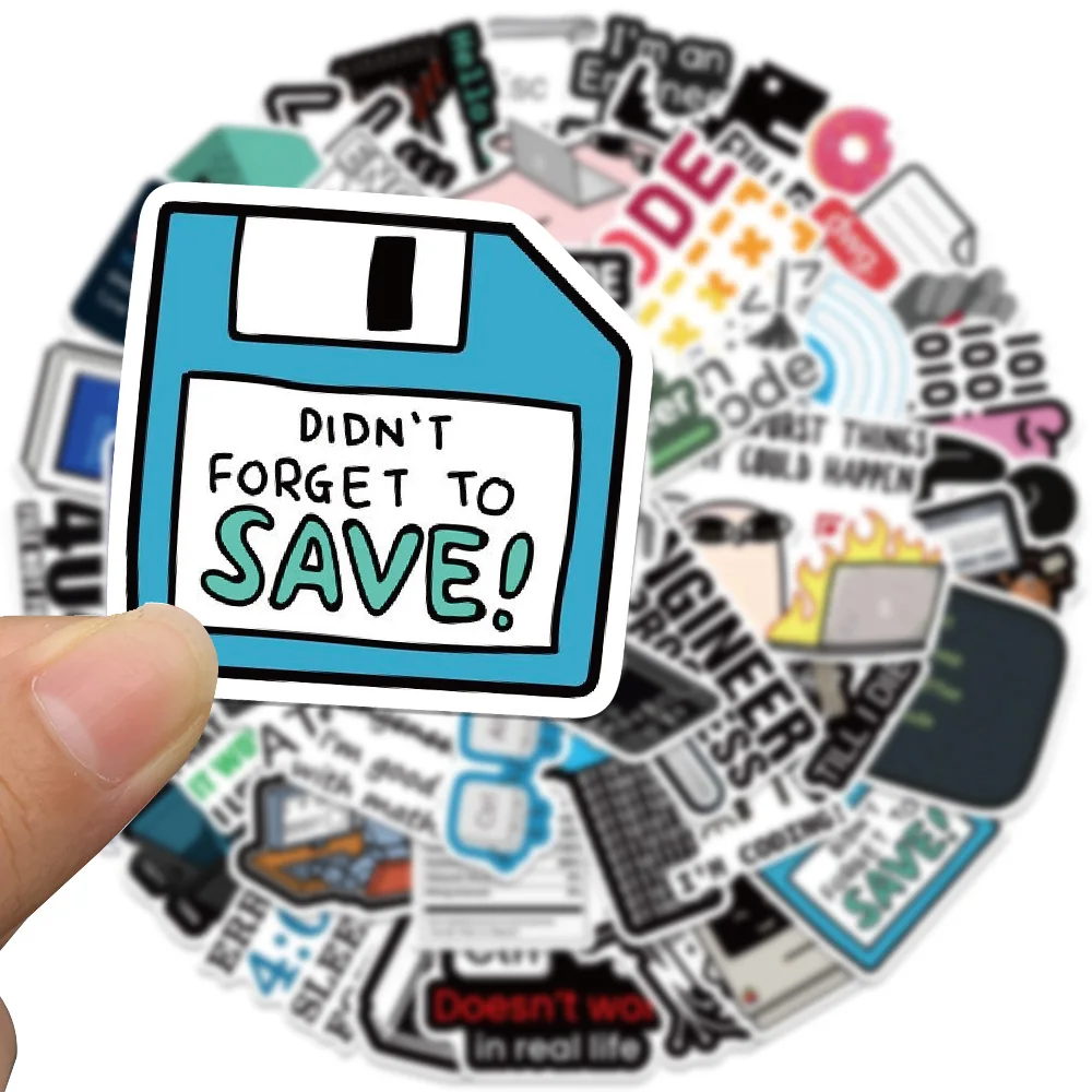 50PCS 멋진 엔지니어 프로그래밍 네트워크 코딩 해커 MEME 스티커 비닐 DIY 컴퓨터 노트북 오토바이 헬멧 자동차 스티커