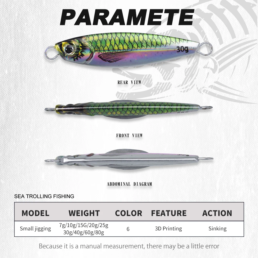 헌트하우스 메탈 지그 낚시 루어, 싱킹 슬로우 지깅, 캐스팅 하드 미끼, 바닷물 인공 파이크, 농어 물고기 태클, 7g-80g