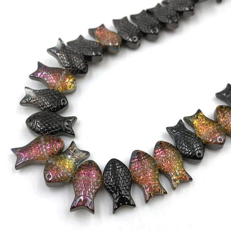 쥬얼리에 대 한 프리미엄 8x15mm 물고기 모양 크리스탈 유리 구슬 팔찌 귀걸이 머리핀 액세서리에 대 한 DIY 공예 구슬 만들기