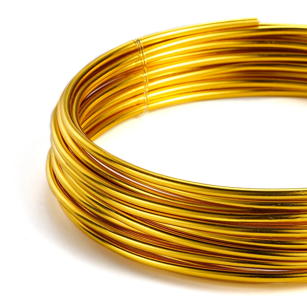 2-10m 0.6/0.8/1.0/1.2/1.5/2/2.5/3mm 알루미늄 와이어 색상 DIY 쥬얼리에 대 한 금속 코드를 그린 결과 액세서리 만들기