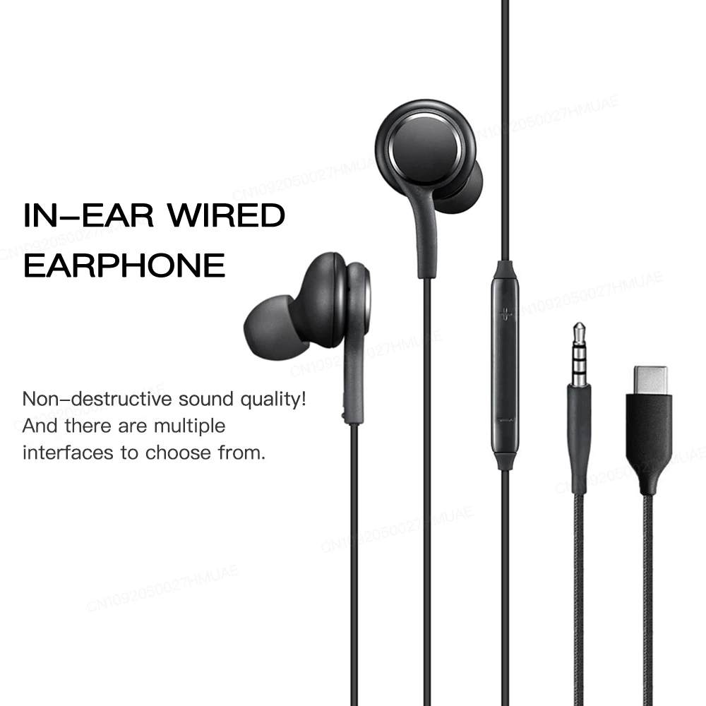 삼성 Galaxy S24 S23 S22 Ultra Plus 이어폰 형 이어 버드 용 기존 유형 C 유선 이어폰 AKG A54 A53 용 3.5mm 스테레오 헤드폰