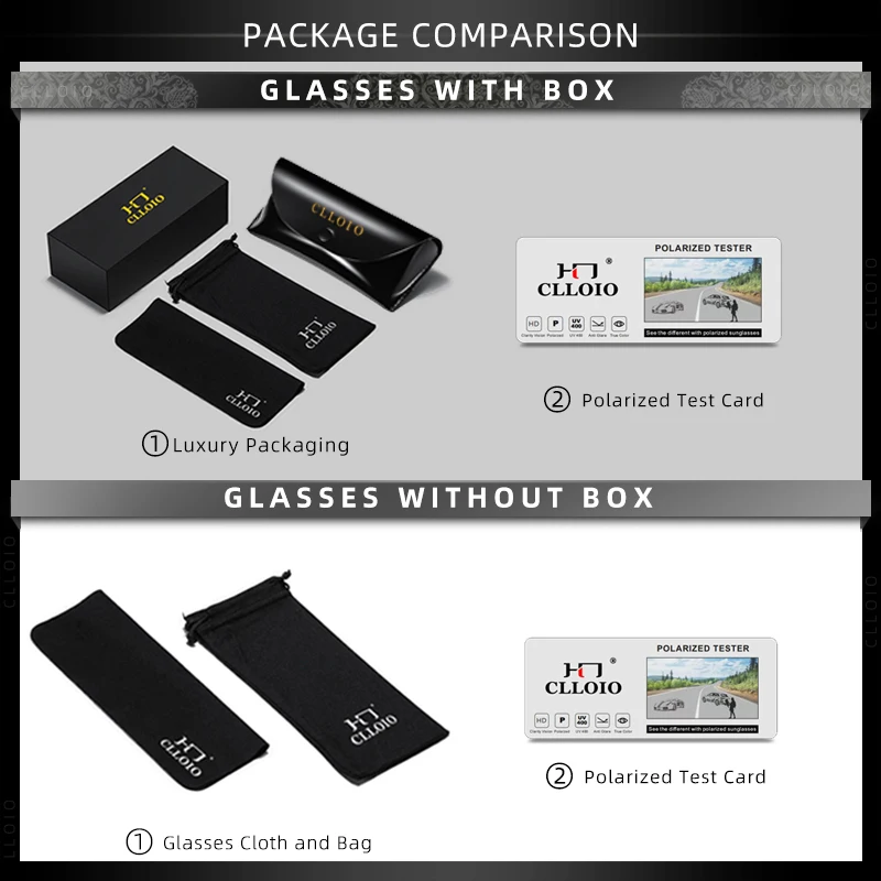 CLLOIO 남성 및 여성용 알루미늄 광변색 편광 선글라스, 카멜레온 눈부심 방지 운전 선글라스, 새로운 패션