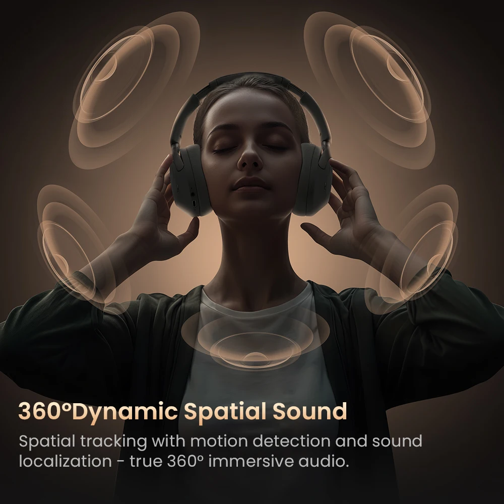 HAYLOU S40 ANC 무선 헤드폰 50dB 노이즈 캔슬링 Hi-Res 3D 공간 오디오 이어폰 LDAC 블루투스 6.0 오버이어 헤드셋