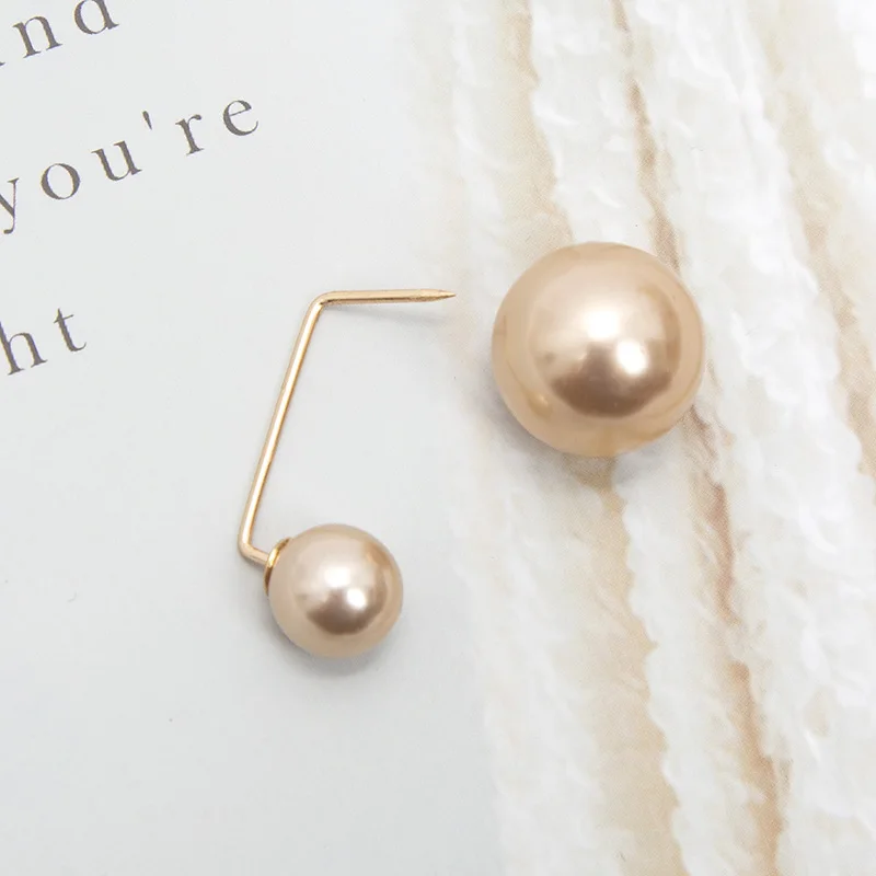 3Pcs 더블 진주 브로치 핀 여성을위한 안티 페이드 절묘한 우아한 브로치 스웨터 카디건 클립 코트 여름 드레스 쥬얼리