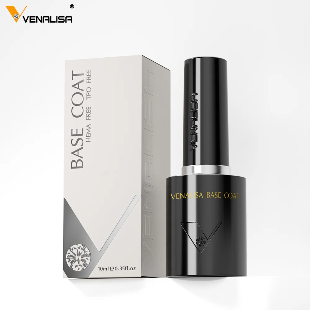 Venalisa 10ml 네일 젤 헤마/TPO 프리 베이스 울트라 글로시 다이아몬드 템퍼드 롱웨어 탑 코트 벨벳 매트 탑 세미 퍼머넌트 젤