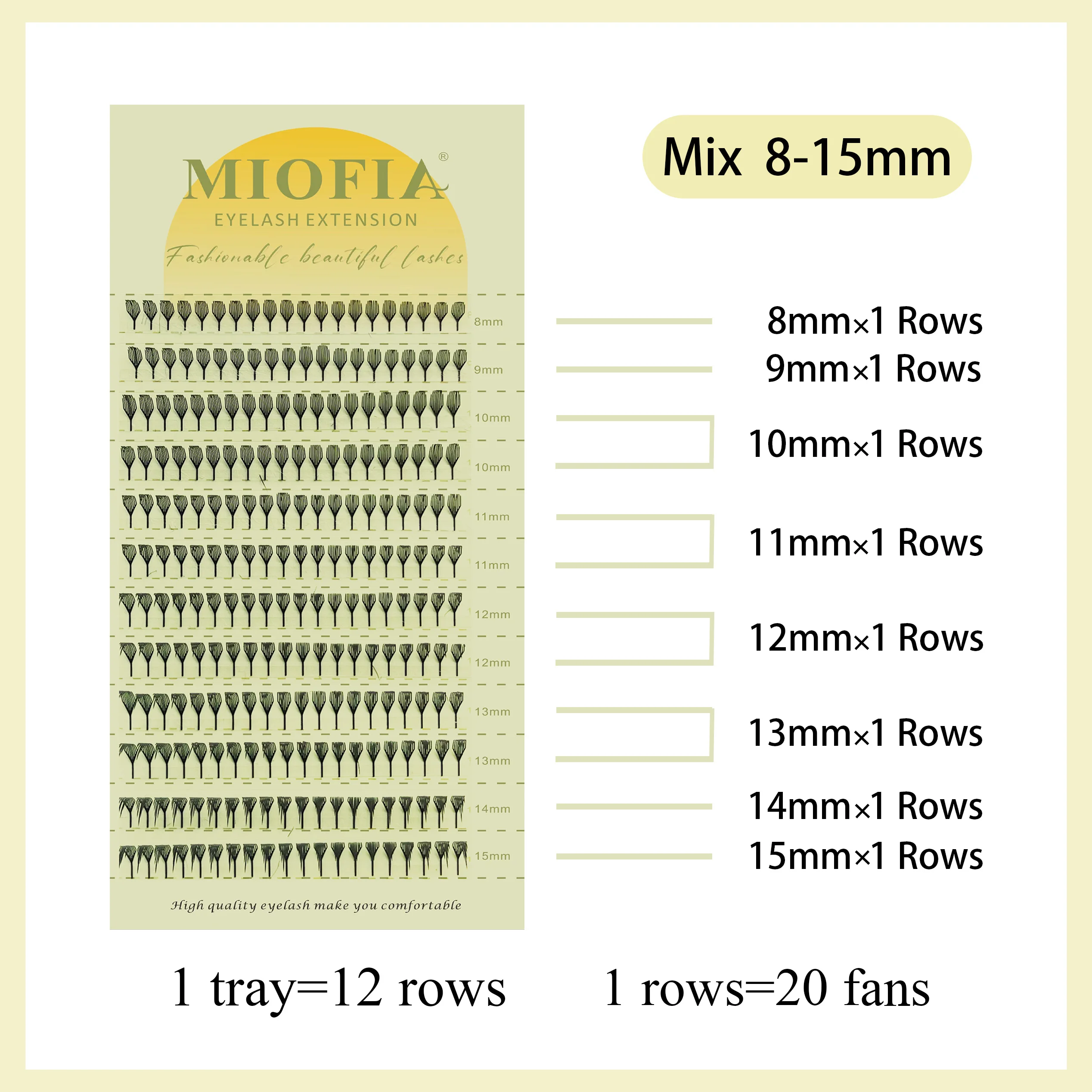 Anime Spire 속눈썹 연장 깃털 모양 C/D 컬 미리 만들어진 팬 타워 속눈썹 부드럽고 가벼운 만화 효과 거짓 속눈썹 메이크업